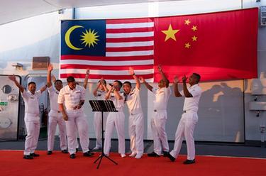 中國海軍第43批護航編隊技術(shù)?？狂R來西亞巴生
