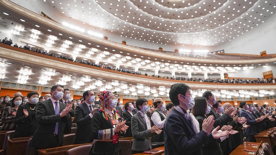 十四屆全國人大一次會(huì)議舉行第四次全體會(huì)議