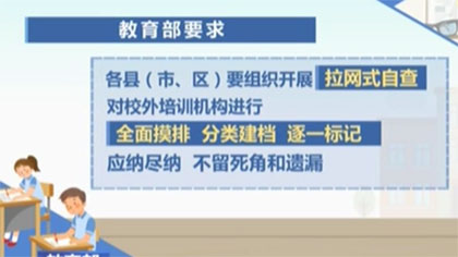 教育部：11月15日前形成各地區(qū)校外培訓機構底數(shù)